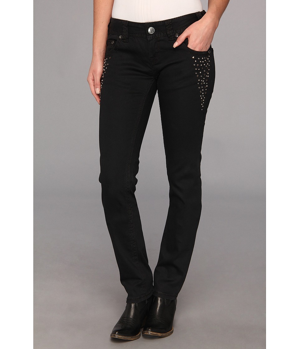 Rock and Roll Cowgirl Low Rise Skinny Womens Jeans (Black)