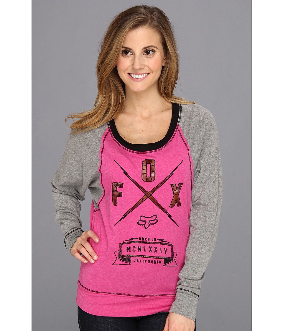 Fox Life Line Long Sleeve Womens Sweatshirt (Pink)
