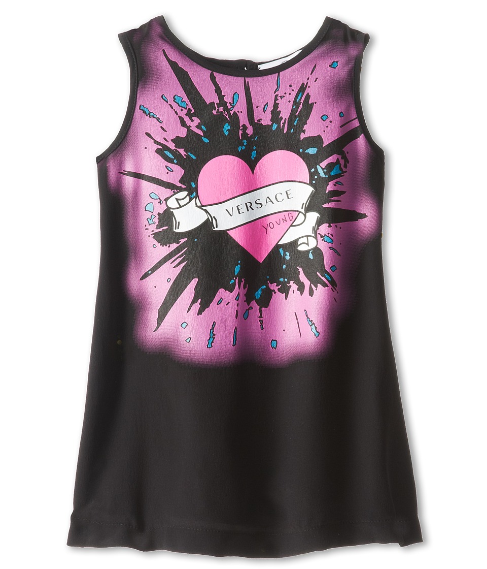 Versace Kids Girls Versace Heart Tank Dress Girls Dress (Black)