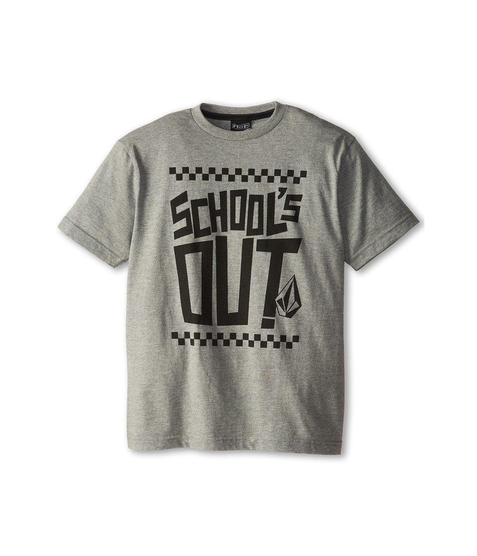 Volcom Kids Schools Out S/S Tee Boys Short Sleeve Pullover (Gray)