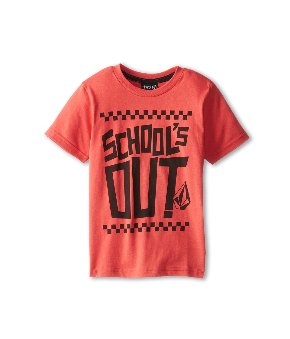 Volcom Kids Schools Out S/S Tee Boys Short Sleeve Pullover (Red)