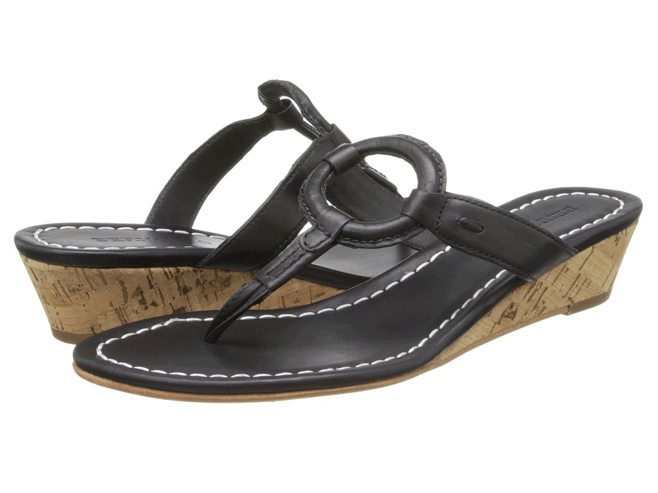 Bernardo Matrix Wedge (Black Calf/Black Calf) Women