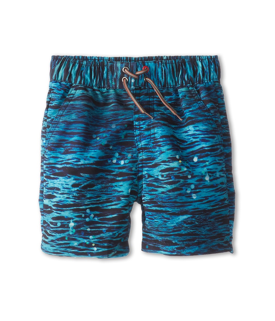 Paul Smith Junior Bathing Trunks With Water Print Boys Shorts (Blue)