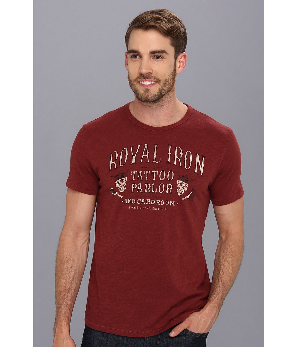 Lucky Brand The Royal Iron Mens T Shirt (Burgundy)