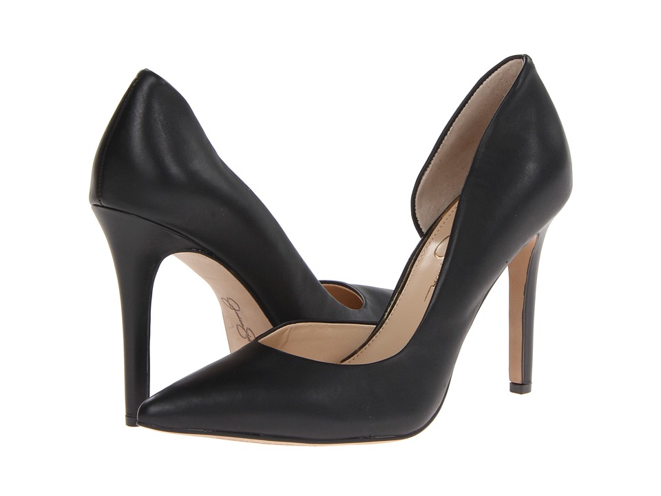 Jessica Simpson Claudette (Black Alisina Leather) High Heels
