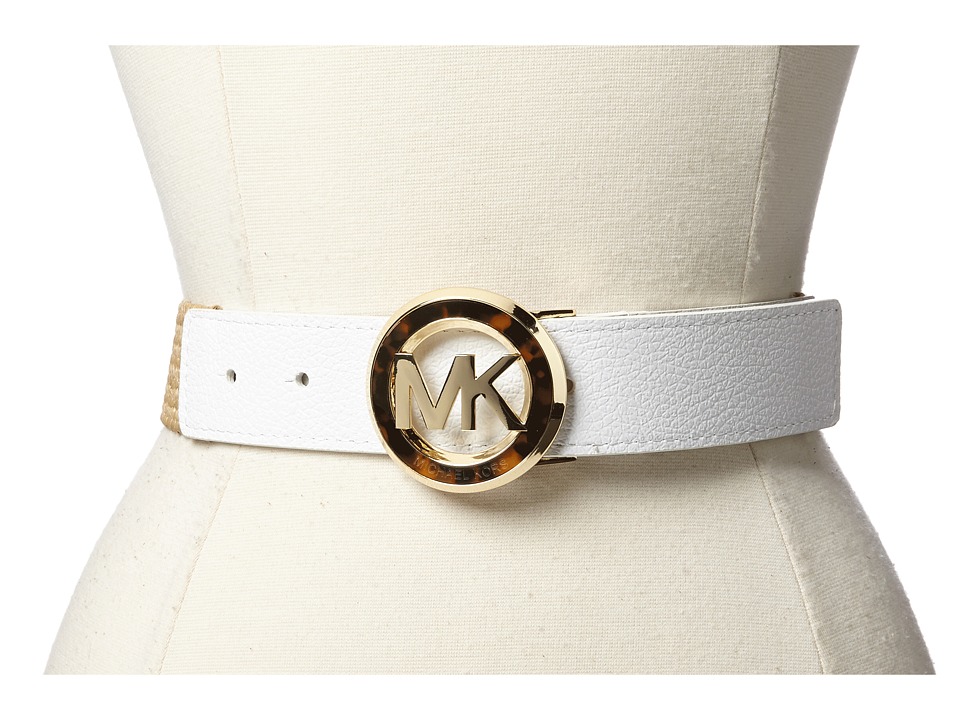 MICHAEL Michael Kors 38MM Stretch Belt Womens Belts (White)