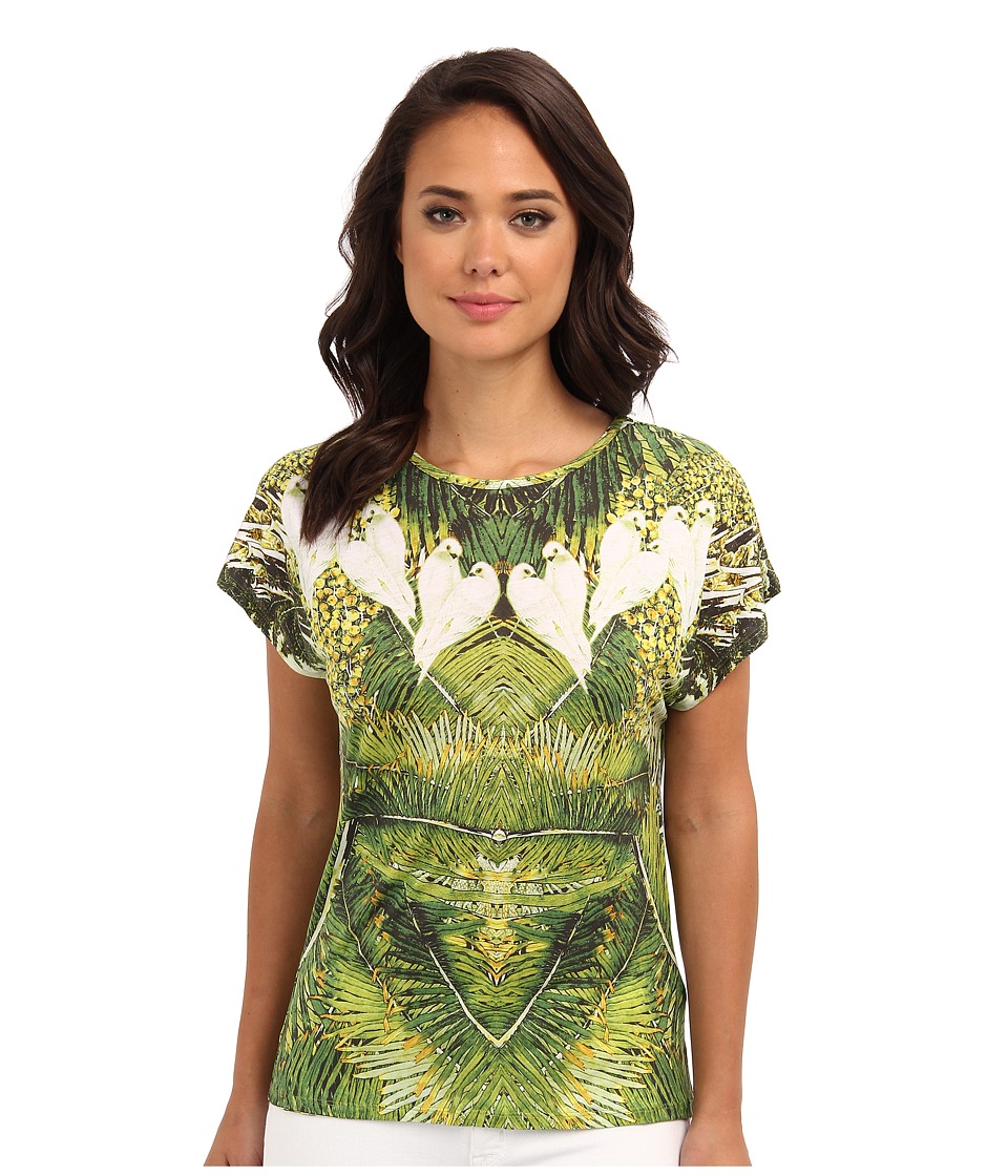 Ted Baker Dacce Tropical Doves Print Tee Womens T Shirt (Olive)