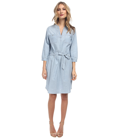 jag jeans tara shirtdress (bleach wash) women's dress