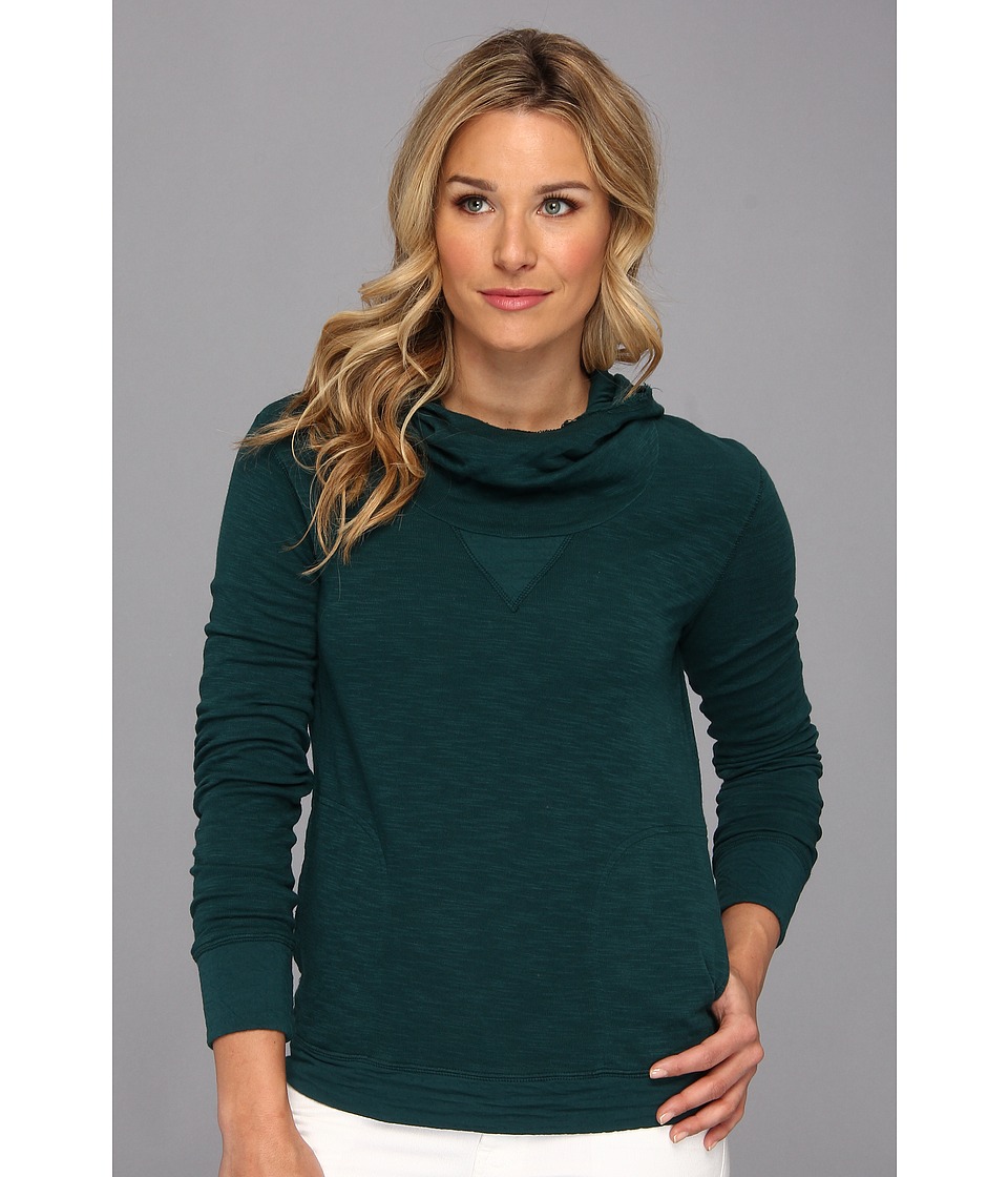 Mod o doc Shadow Cotton Cowl Neck Pullover Womens Long Sleeve Pullover (Green)