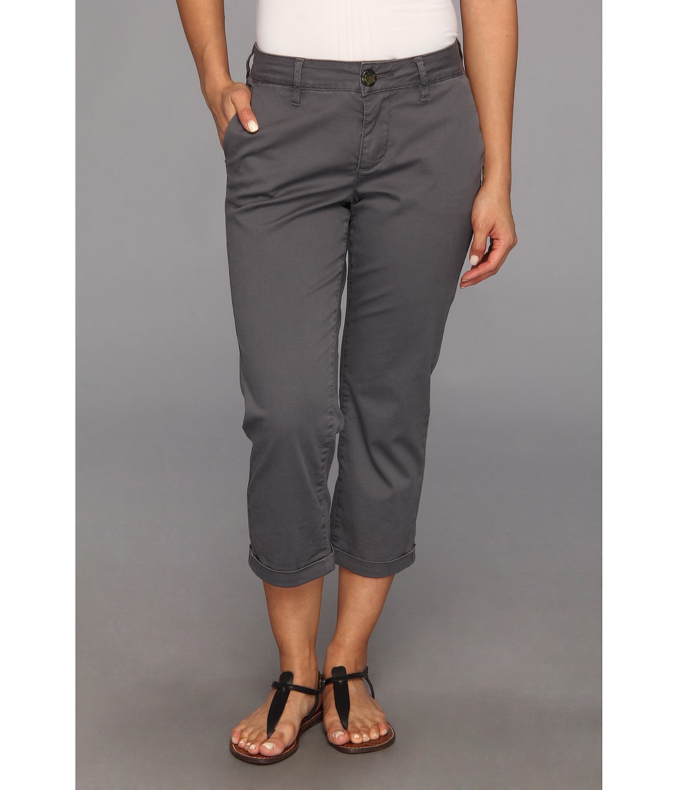 Jag Jeans Petite Cora Slim Crop in Grey Stone Womens Casual Pants (Gray)
