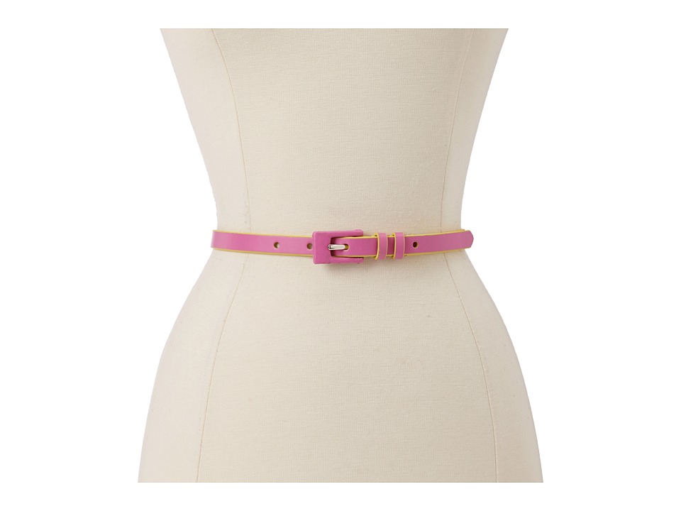Lodis Accessories Audrey Covered Buckle Pant w/ Contrast Edge Paint Belt Womens Belts (Pink)