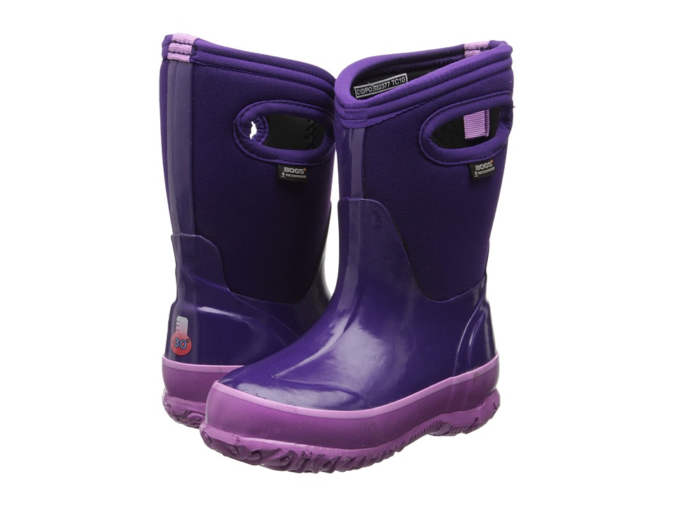 Bogs Kids Solids (Toddler/Little Kid/Big Kid) (Grape) Girls Shoes
