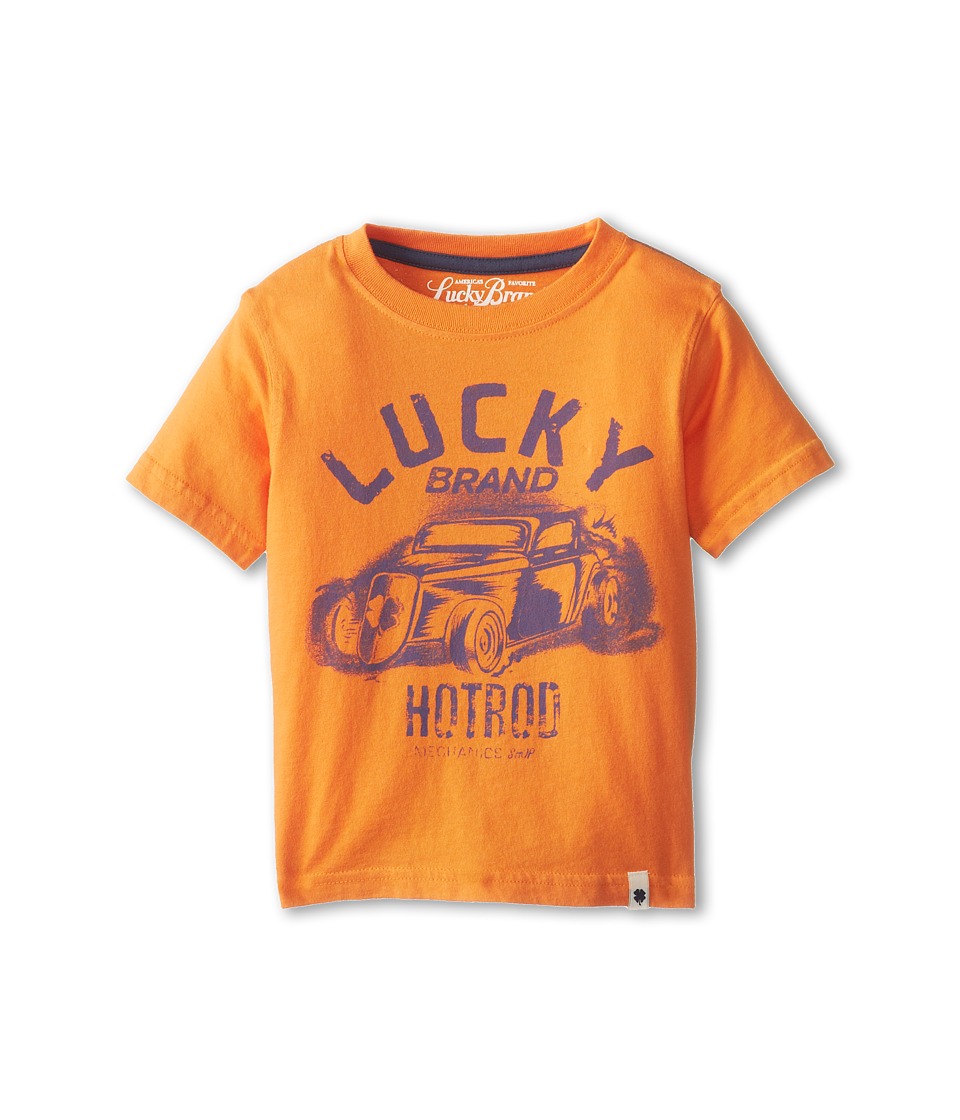 Lucky Brand Kids Speed Racer Tee Boys T Shirt (Orange)