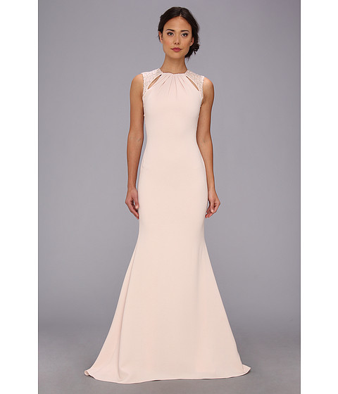 badgley mischka blush gown