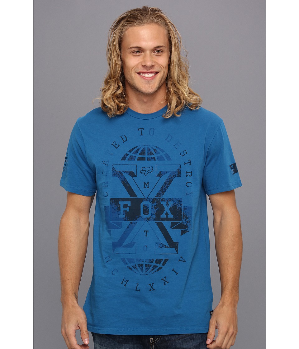 Fox Axrell S/S Premium Tee Mens T Shirt (Blue)