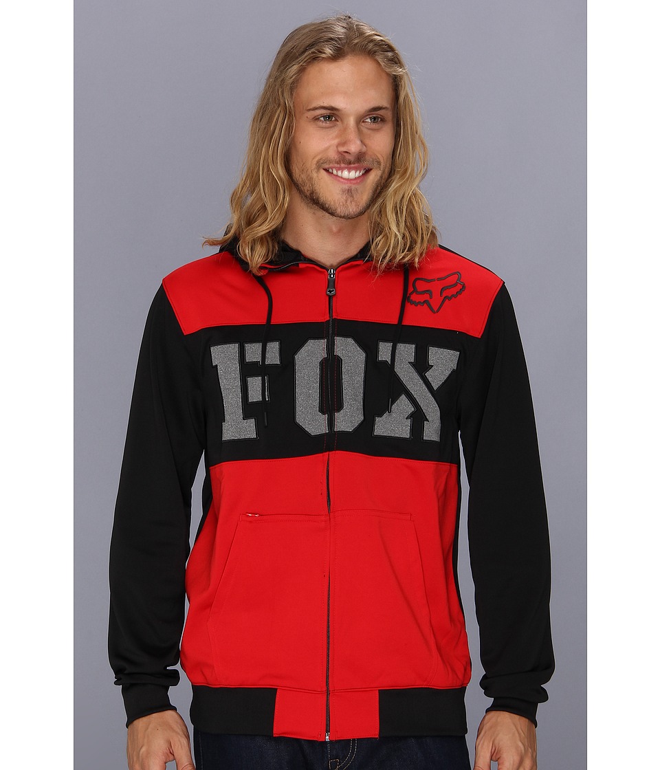 Fox Strike Zip Front Fleece Mens Fleece (Red)
