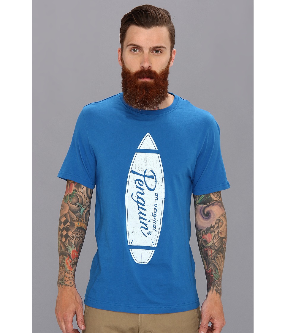 Original Penguin Surfboard Tee Mens T Shirt (Blue)