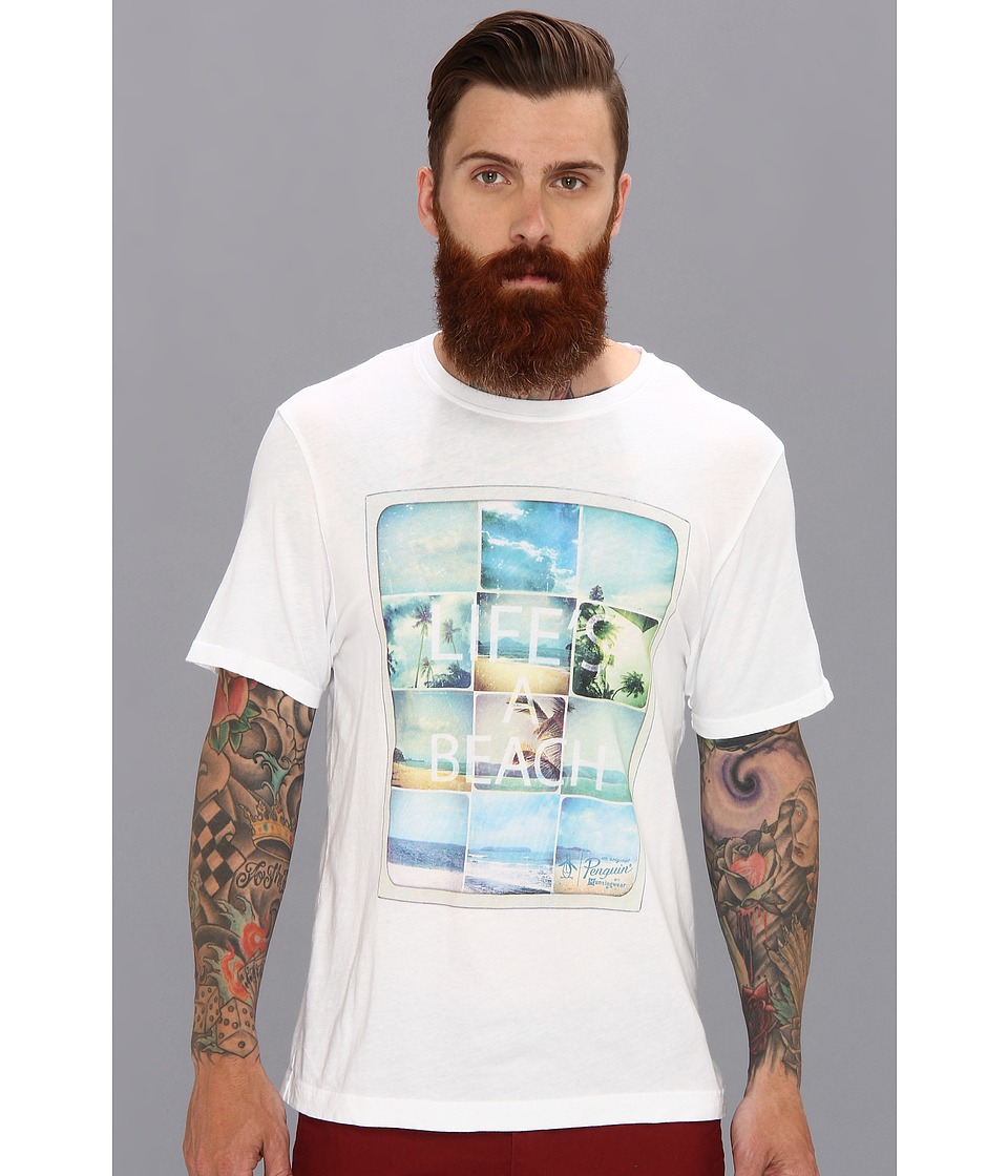 Original Penguin Lifes A Beach Tee Mens T Shirt (White)