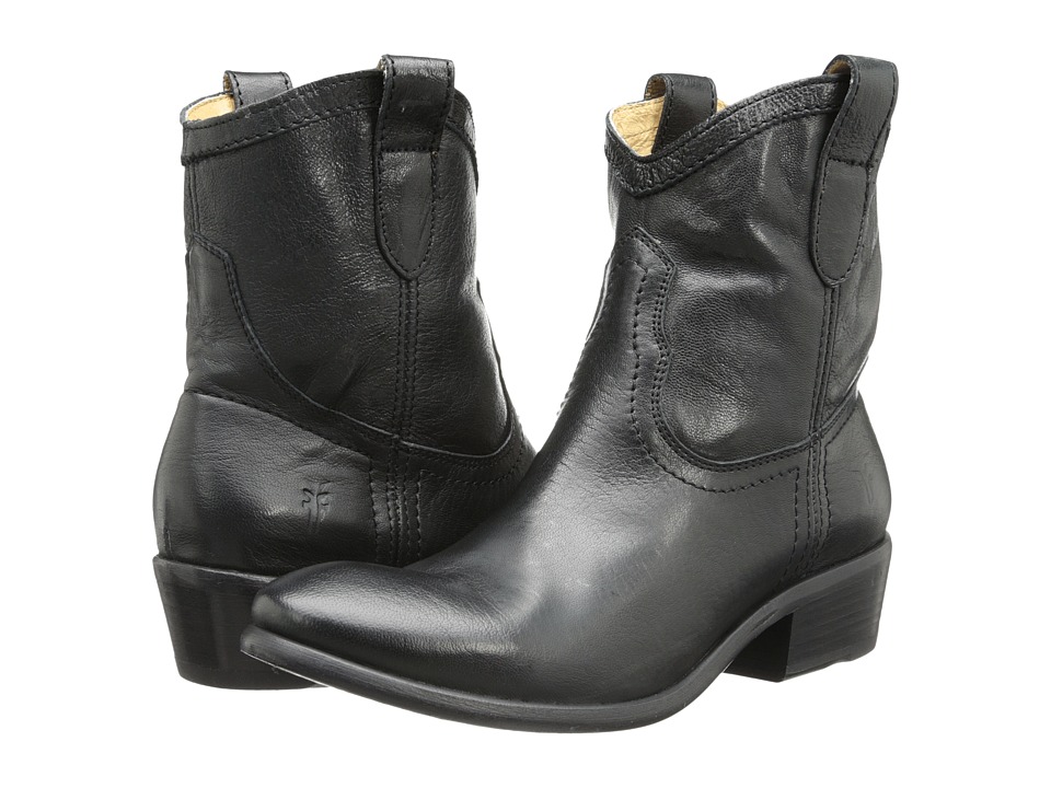 Frye Carson Shortie (Black Washed Antique) Cowboy Boots