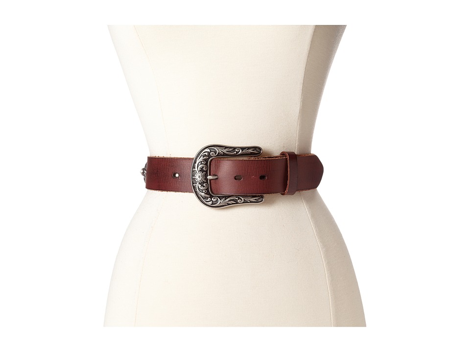 Ariat Pierced Stitch Concho Belt Womens Belts (Brown)