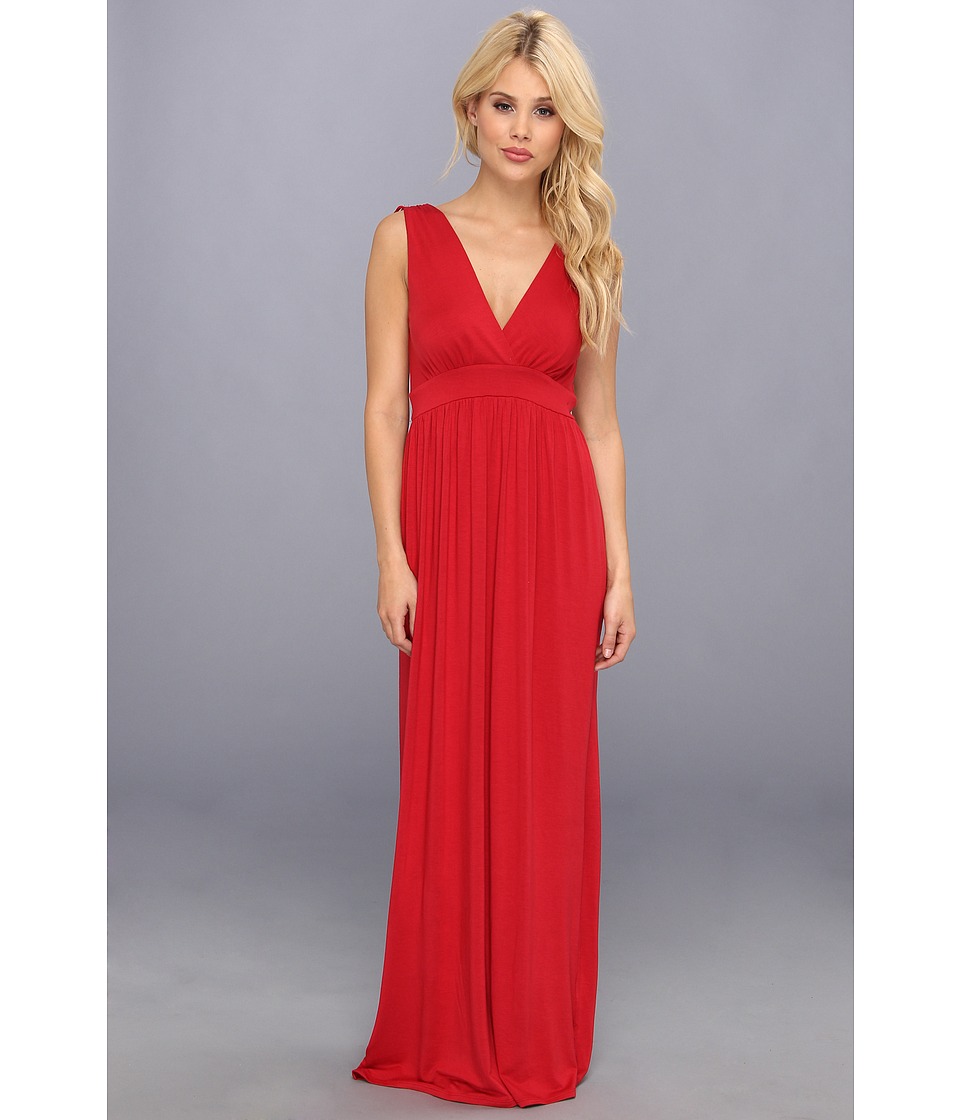 Christin Michaels Sara Tie Shoulder Maxi Dress Womens Dress (Red)