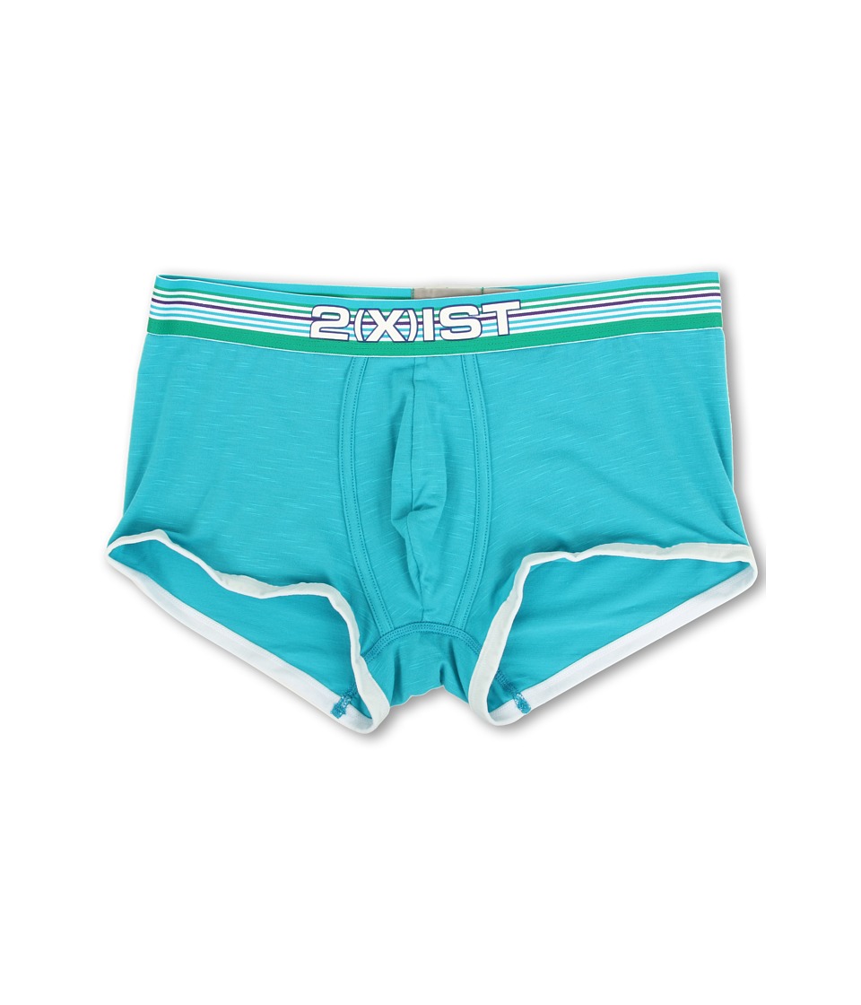 2IST Beach Stripe No Show Trunk Mens Underwear (Blue)