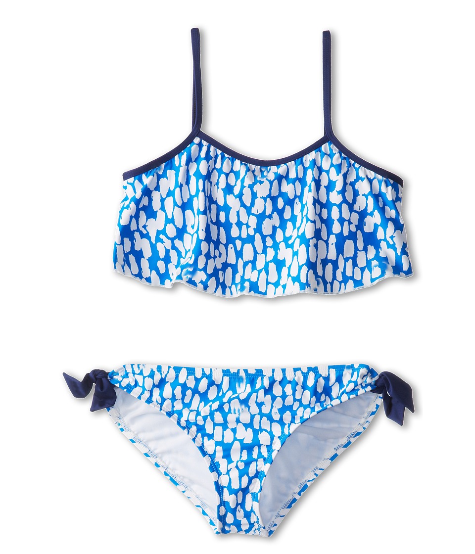 Splendid Littles Coastal Crop Top Retro Pant Girls Swimwear Sets (Blue)