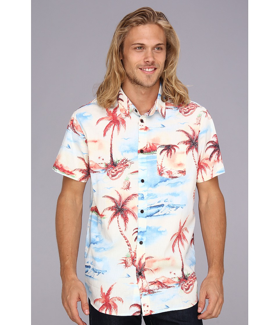 Rip Curl Dream Vacay S/S Shirt Mens Short Sleeve Button Up (Blue)