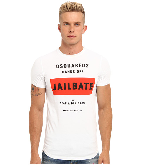EAN 8057286205140 DSQUARED2 Runway Jailbait Crewneck Tee White Men s T Shirt upcitemdb