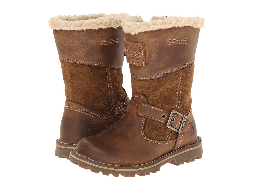 Timberland Kids Earthkeepers(r) Asphalt Trail Skyhaven Tall Boot w/ Faux Sherling (Toddler/Little Kid) (Bronze/Natural) Girls Shoes
