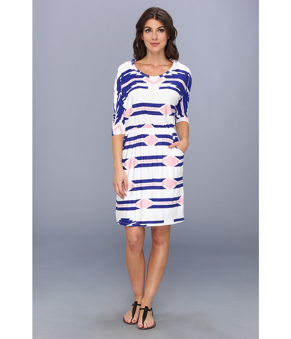 Christin Michaels Laren Knit Dress Womens Dress (Blue)