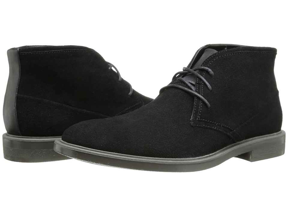 calvin klein mens black suede shoes