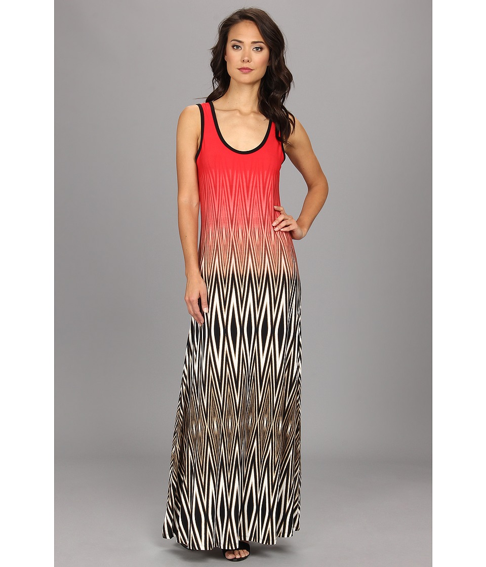 Calvin Klein Printed Maxi Dress Womens Dress (Bone)