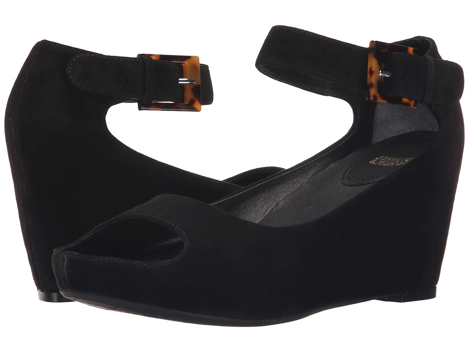 Johnston & Murphy Tricia Ankle Strap (Black Glove Suede) Women