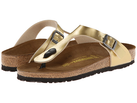 birkenstock gizeh sandals rose gold