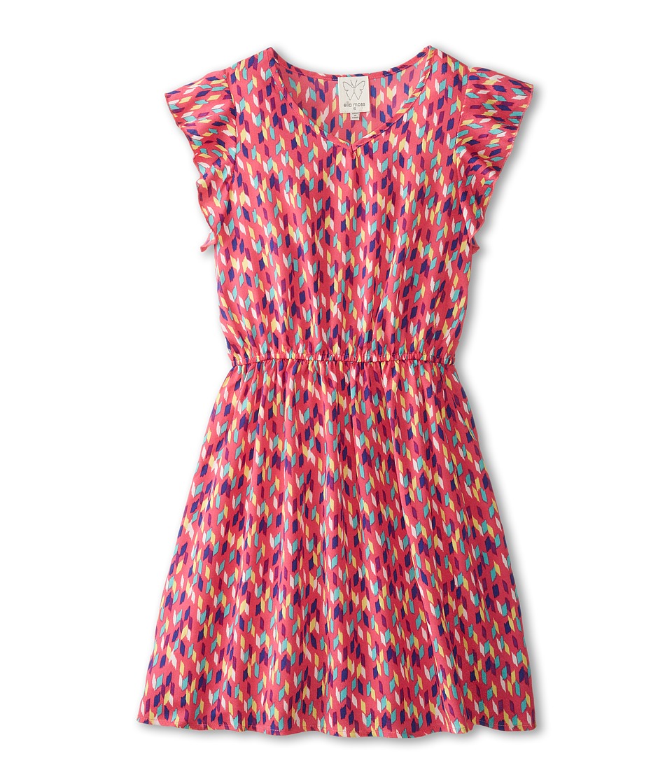 Ella Moss Girl Lana Printed Dress Girls Dress (Pink)