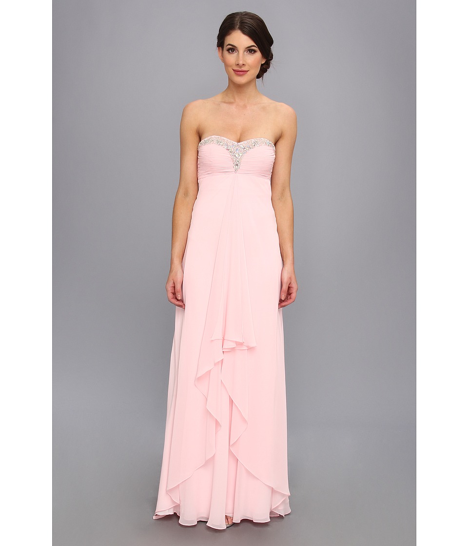Faviana Strapless Sweetheart Chiffon Gown 7101 Womens Dress (Pink)