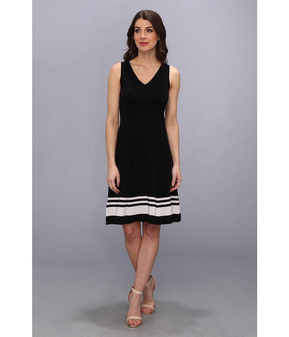Marc New York by Andrew Marc Sleeveless Fit Flare Dress MD4W3153 Womens Dress (Black)