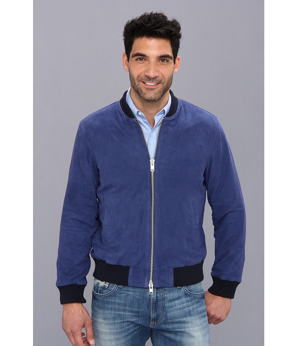 Gant Rugger Vive La Suede Jacket Mens Coat (Blue)