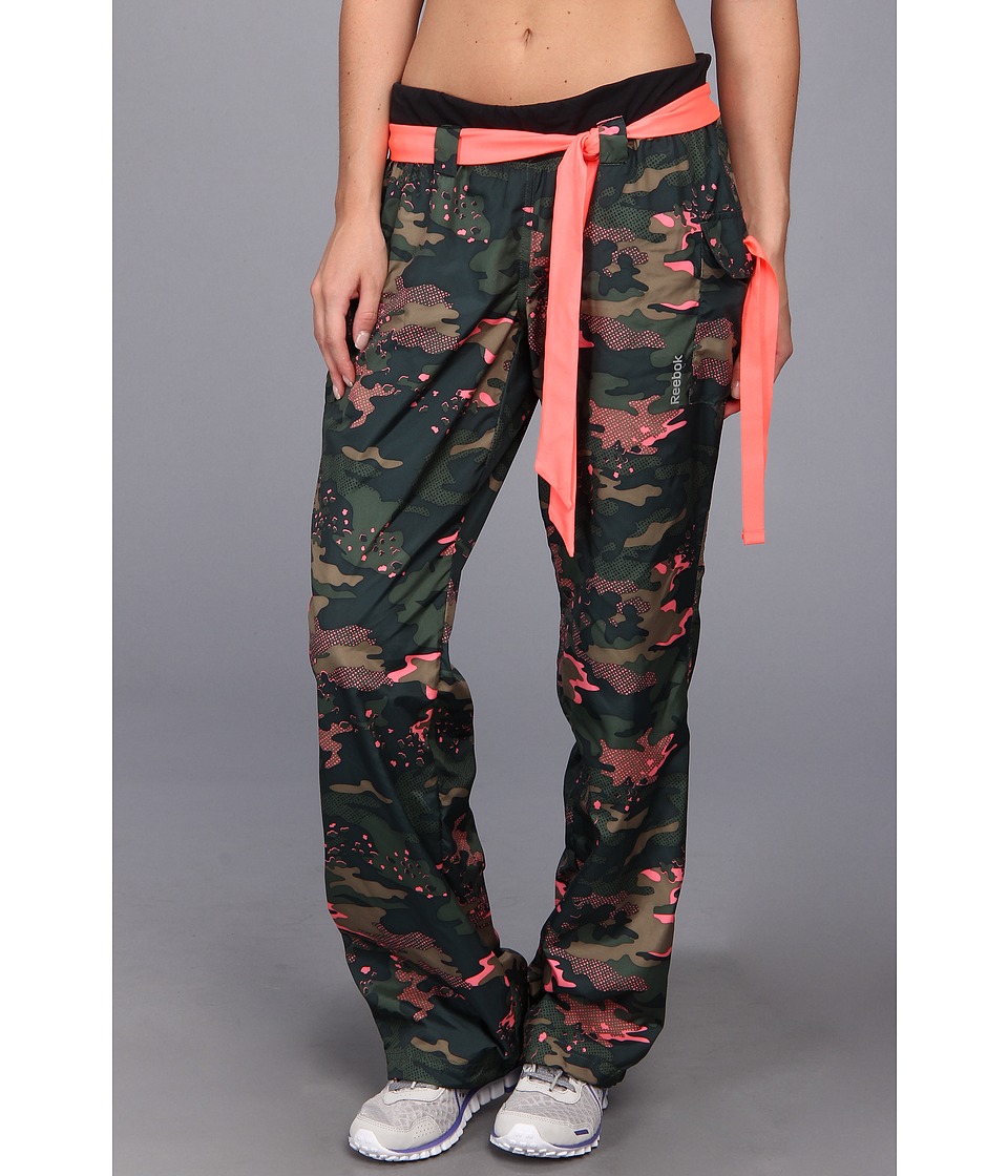 Reebok Dance Camo Cargo Womens Casual Pants (Green)