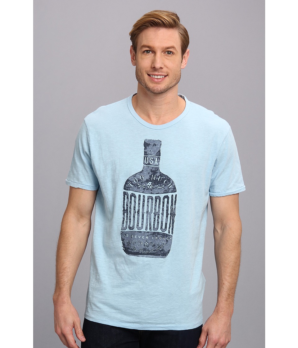Lucky Brand Bourbon Graphic Tee Mens T Shirt (Blue)