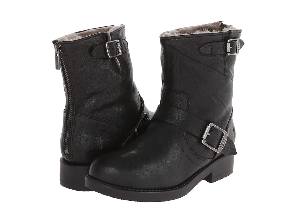 Frye Kids Valerie 6 Shearling (Little Kid/Big Kid) (Black) Girls Shoes