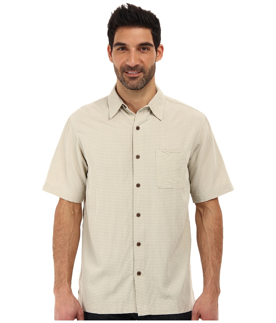 White Sierra Sandpiper Short Sleeve Shirt Mens Short Sleeve Button Up (White)