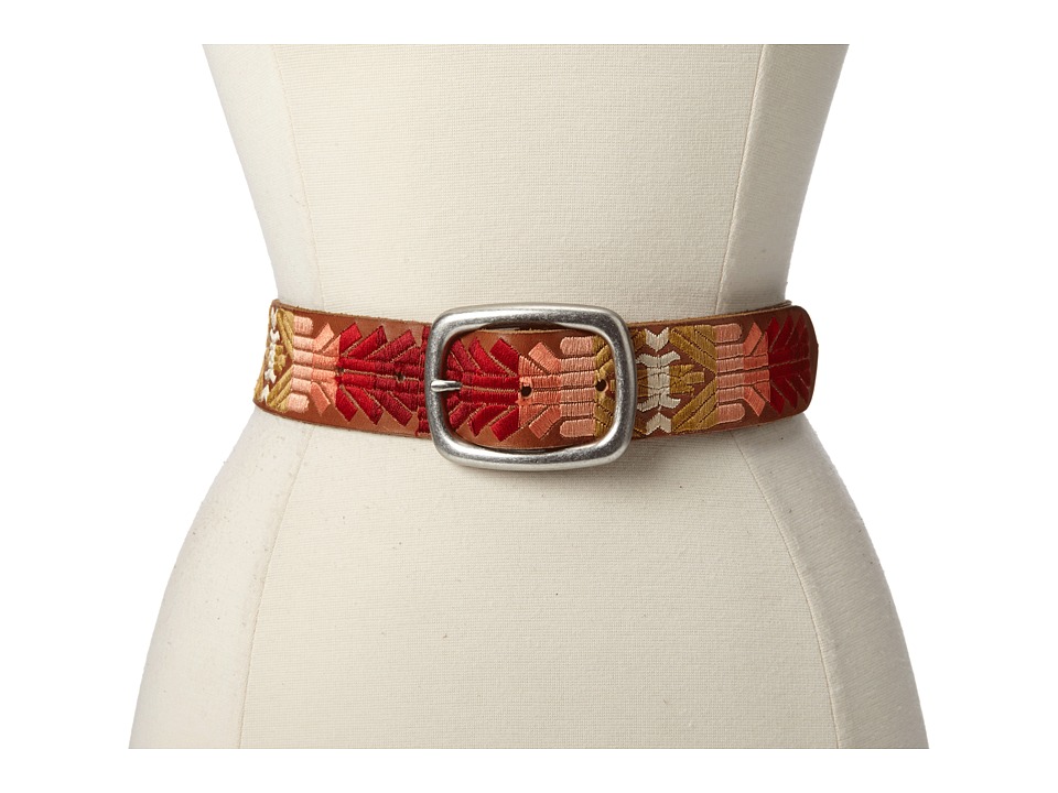 Lucky Brand Gradient Embroidery Belt Womens Belts (Brown)