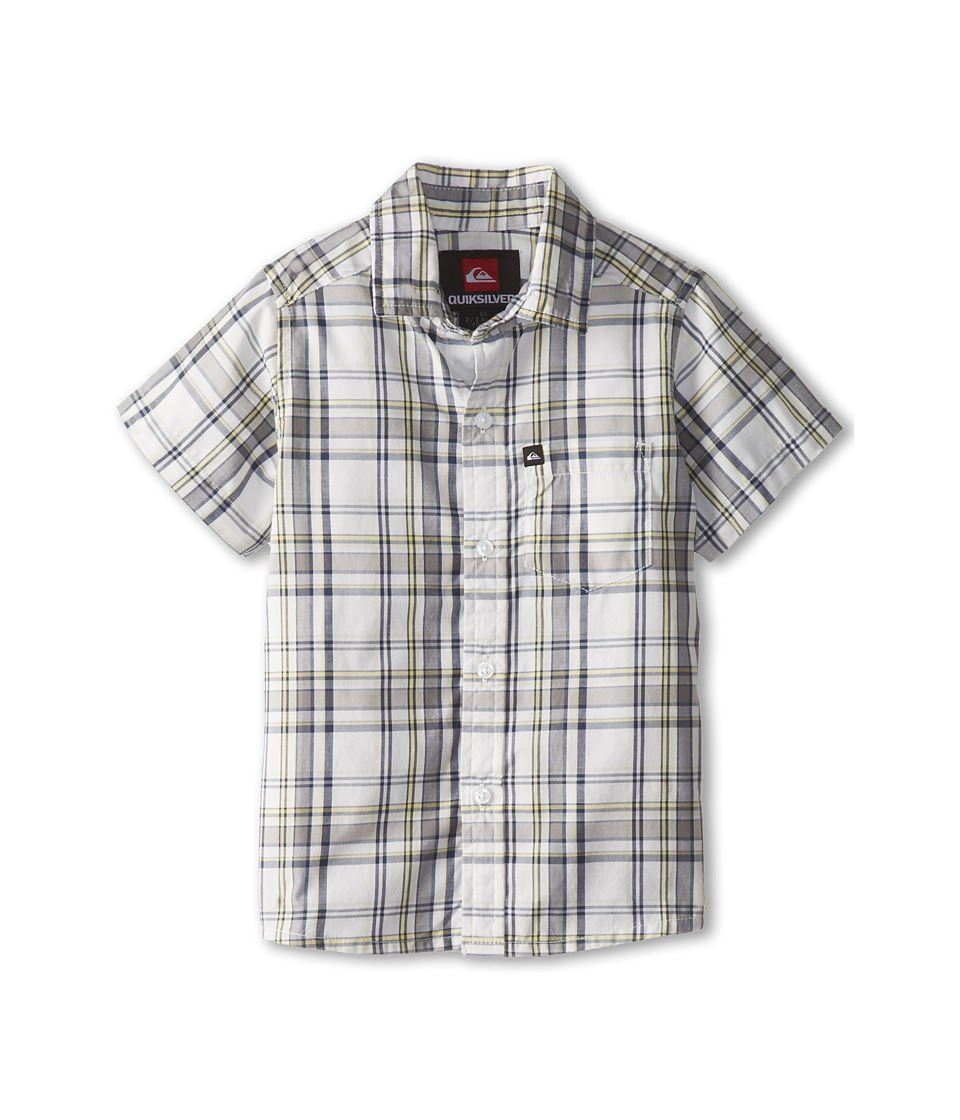 Quiksilver Kids Engineer Pat S/S Button Down Boys Short Sleeve Button Up (Gray)