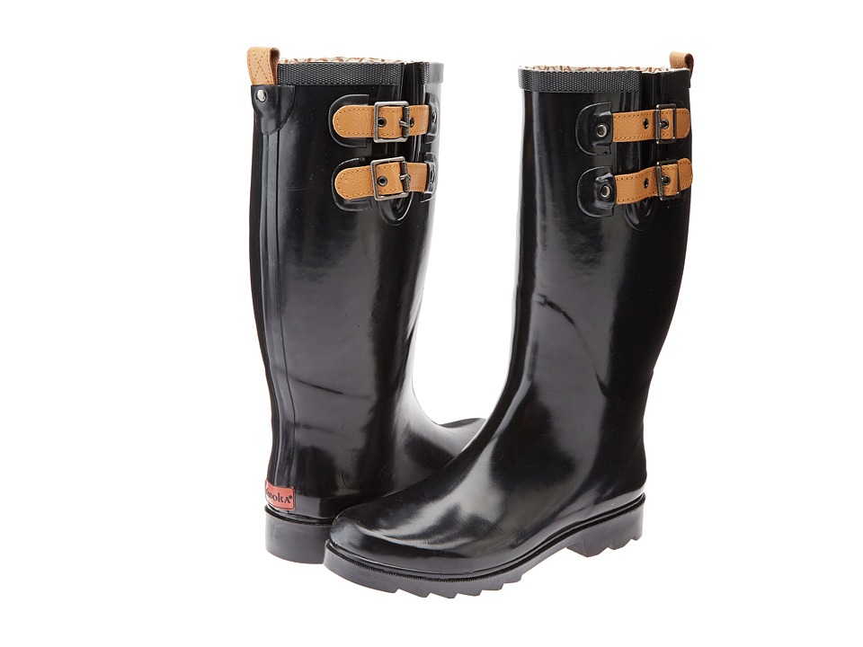 Chooka Top Solid Rain Boot (Black) Women