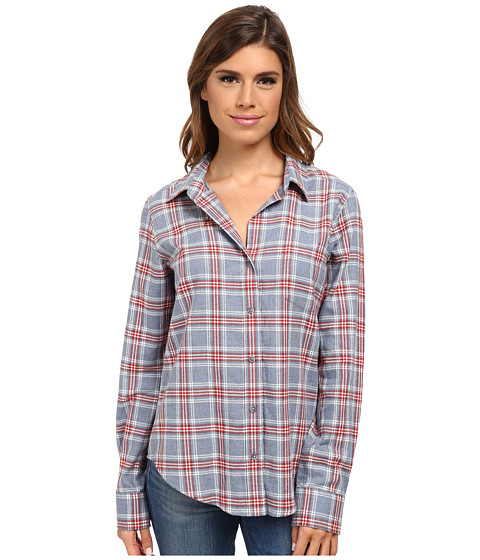 pendleton felicia flannel shirt (faded indigo heather plaid)