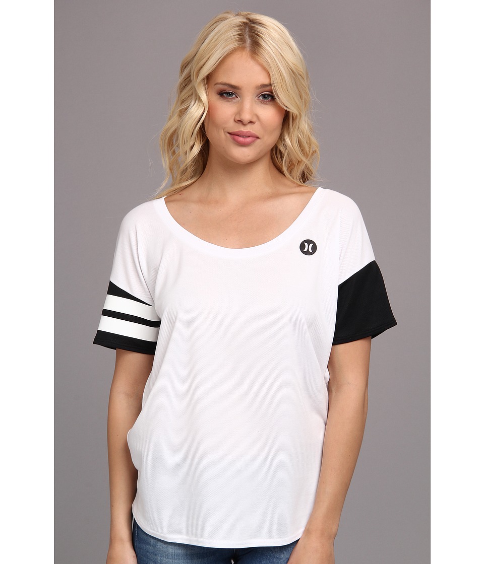 Hurley Dri FIT Tee Womens Short Sleeve Pullover (White)