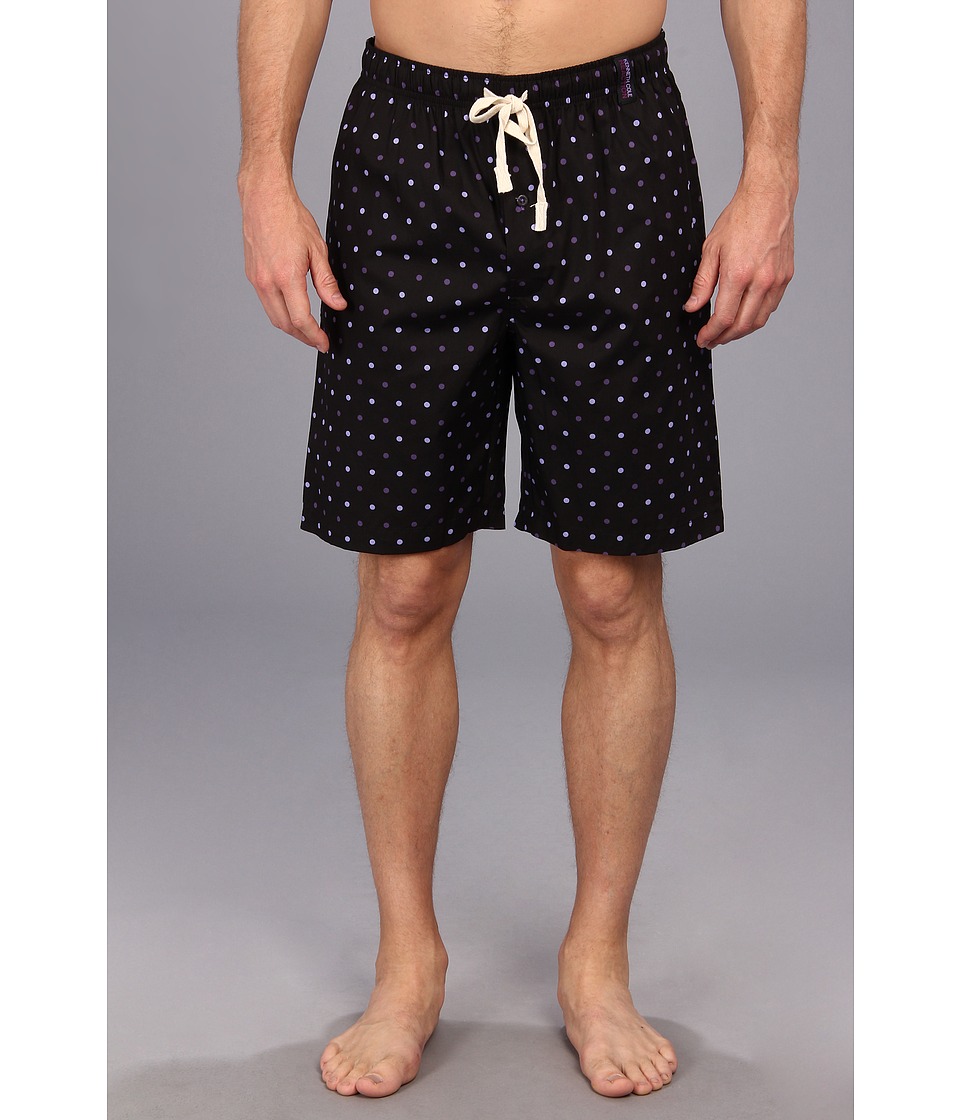 Kenneth Cole Reaction Woven Dot Sleep Shorts Mens Pajama (Purple)