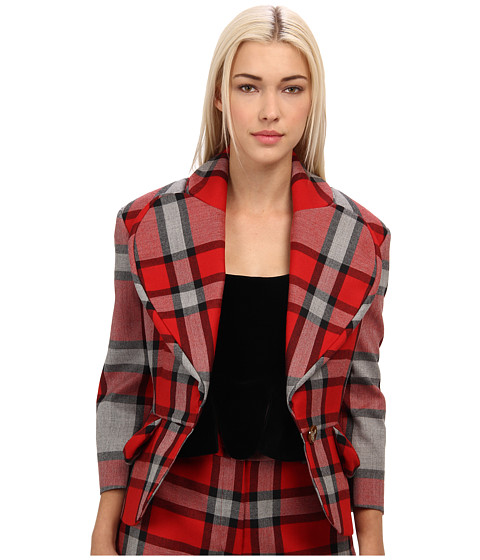 Vivienne Westwood Red Label Red Plaid Blazer (red Multi) Women’s Jacket ...